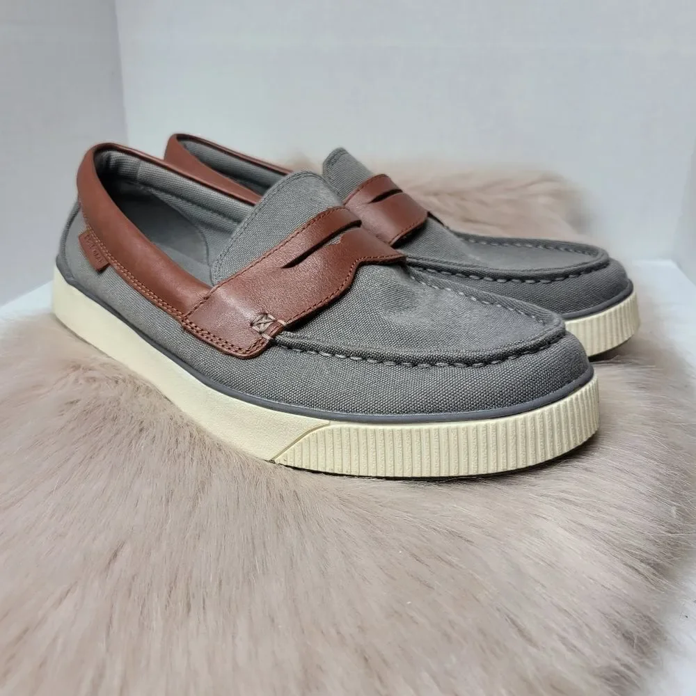 Cole Haan Nantucket 2.0 Penny Slip on Loafers Gray/Woodbury C33800 Size 8.5M